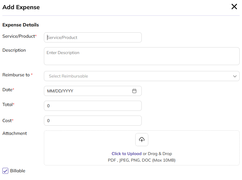 expense tracking add expenses 