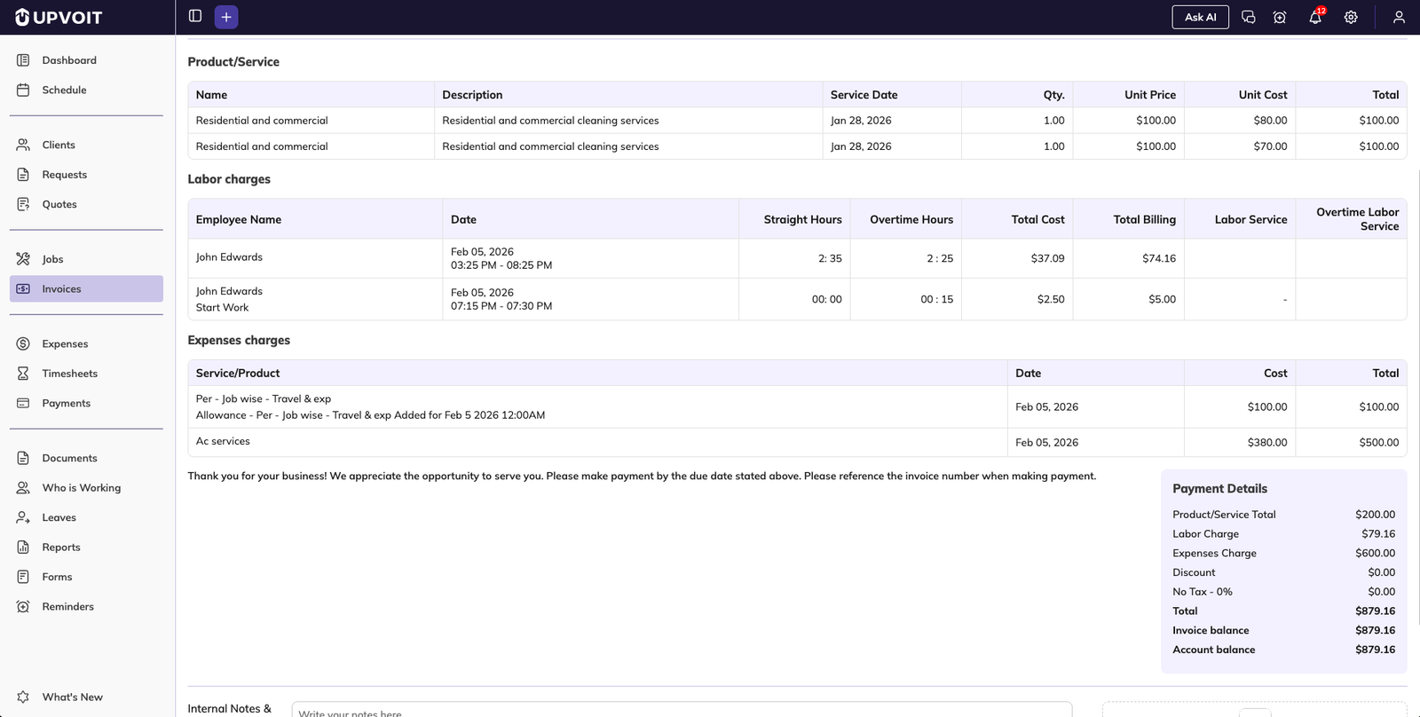 Products and services