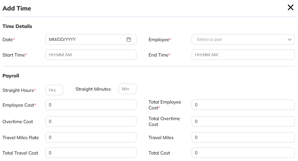 labour tracking add time payroll