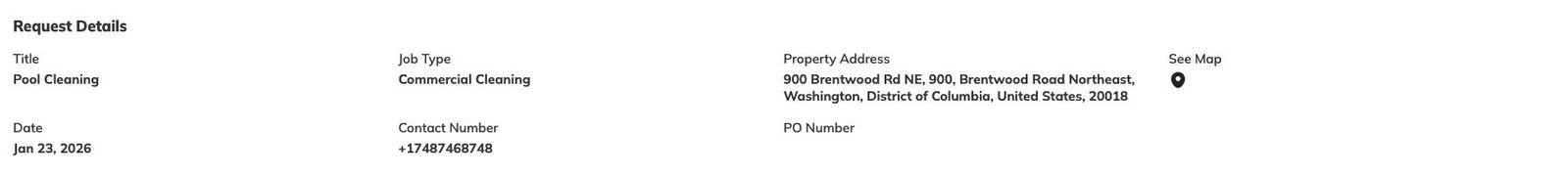 Request Detail Sections