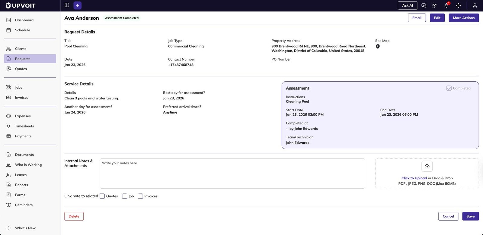 Viewing and Editing Requests