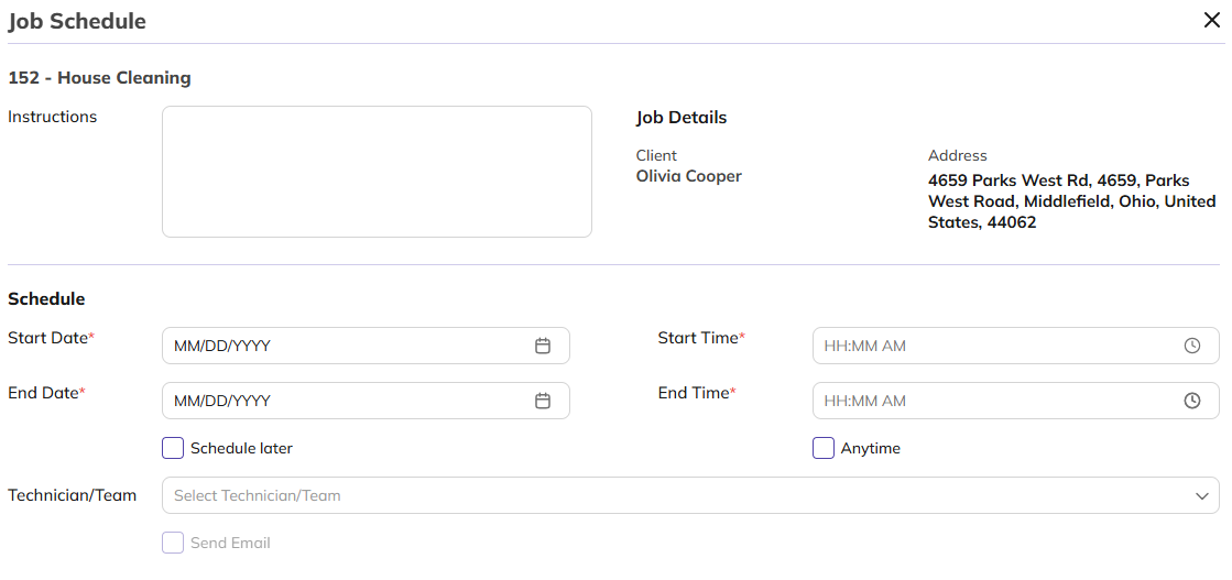 visits completion new visit